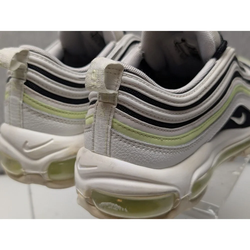 EUC Nike Air Max 97 Running Shoes Athletic Casual Gym Sz 8 White-Black-Volt